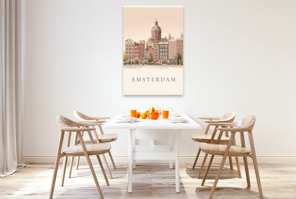 Premium Textil-Leinwand Amsterdam