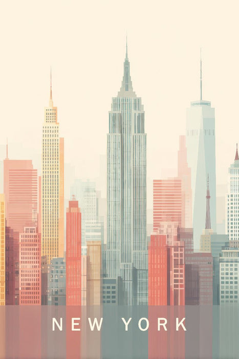 Premium Textil-Leinwand New York