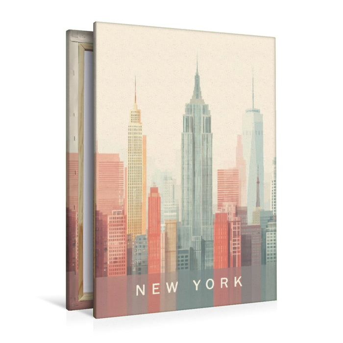 Premium Textil-Leinwand New York