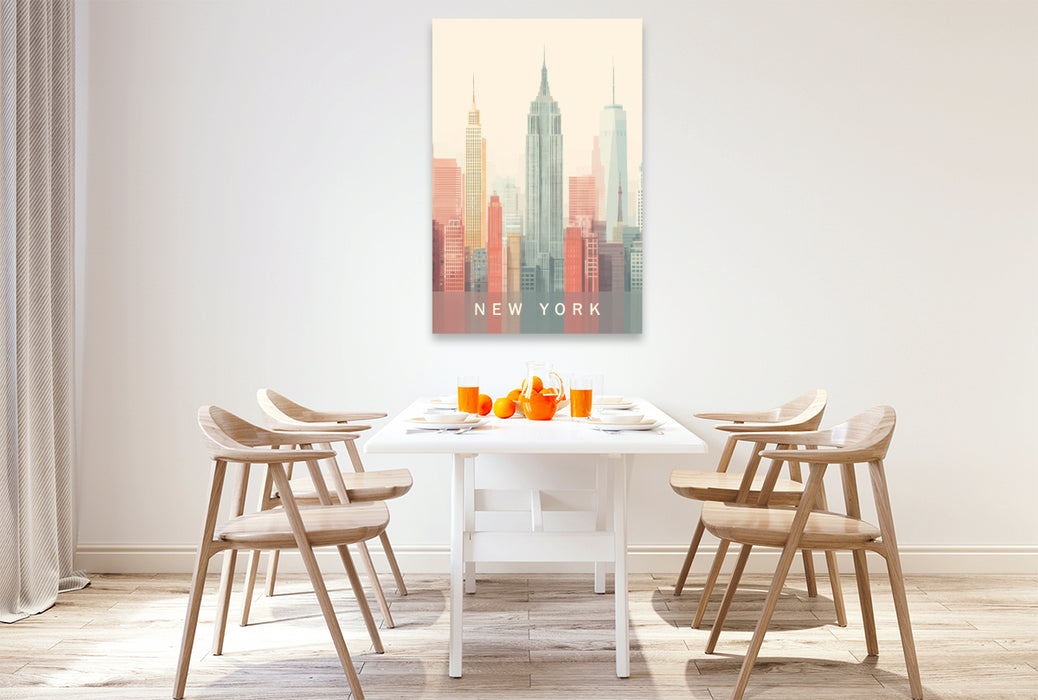 Premium Textil-Leinwand New York