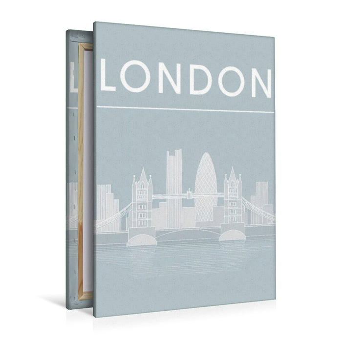 Premium Textil-Leinwand London