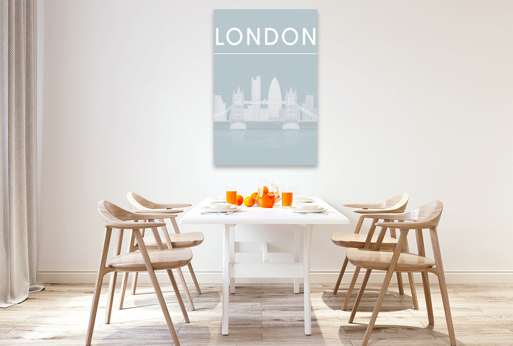 Premium Textil-Leinwand London