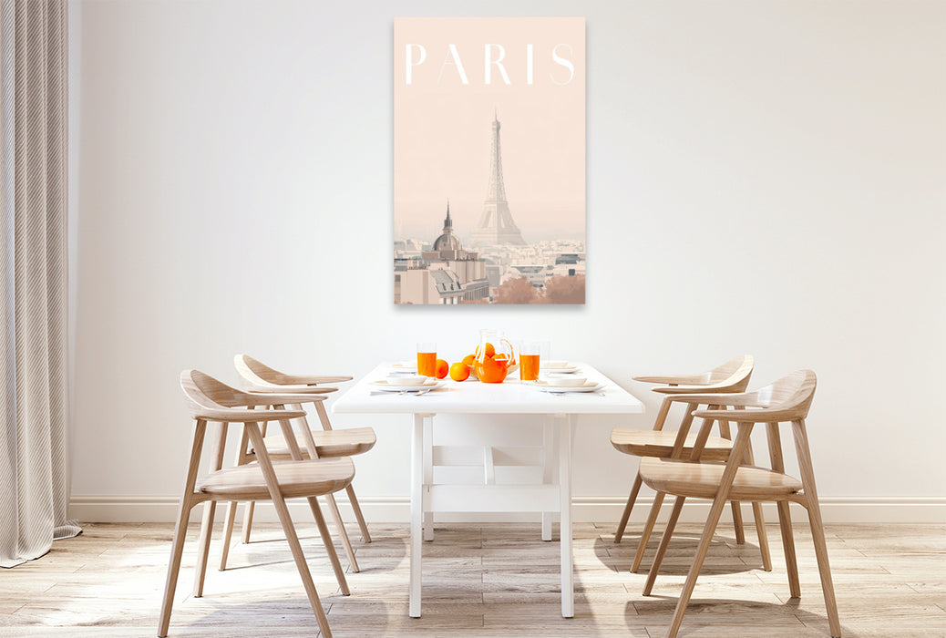 Premium Textil-Leinwand Paris