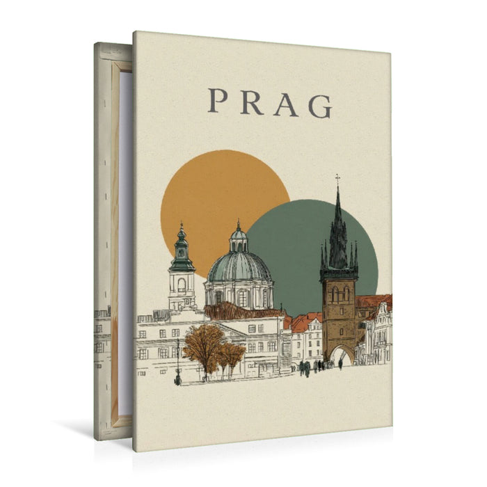 Premium Textil-Leinwand Prag