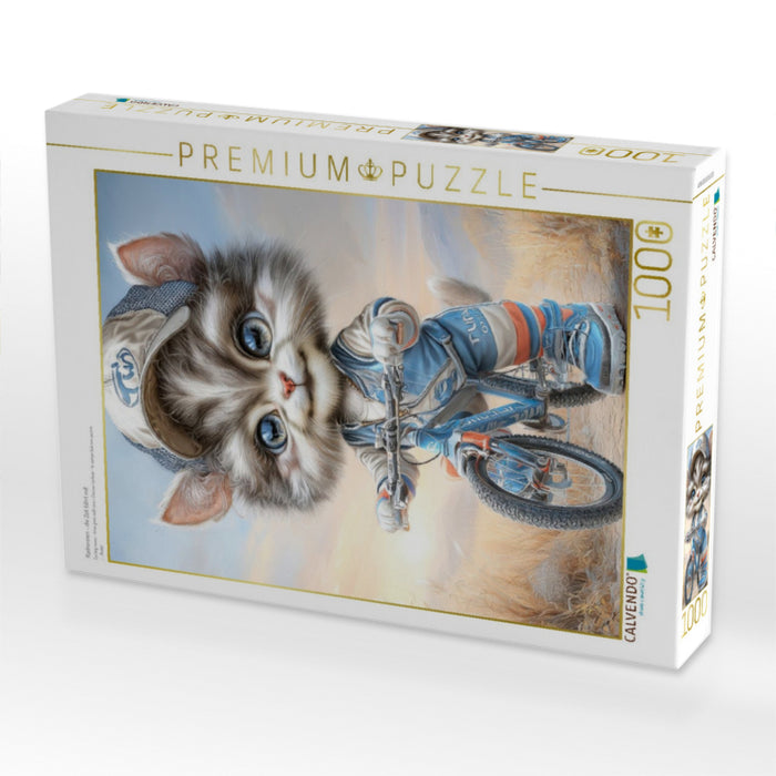 Radrennen - die Zeit fährt mit - CALVENDO Foto-Puzzle'