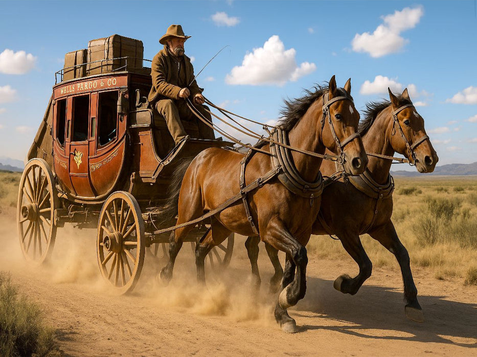 Postkutsche - Wilder Westen - CALVENDO Foto-Puzzle'