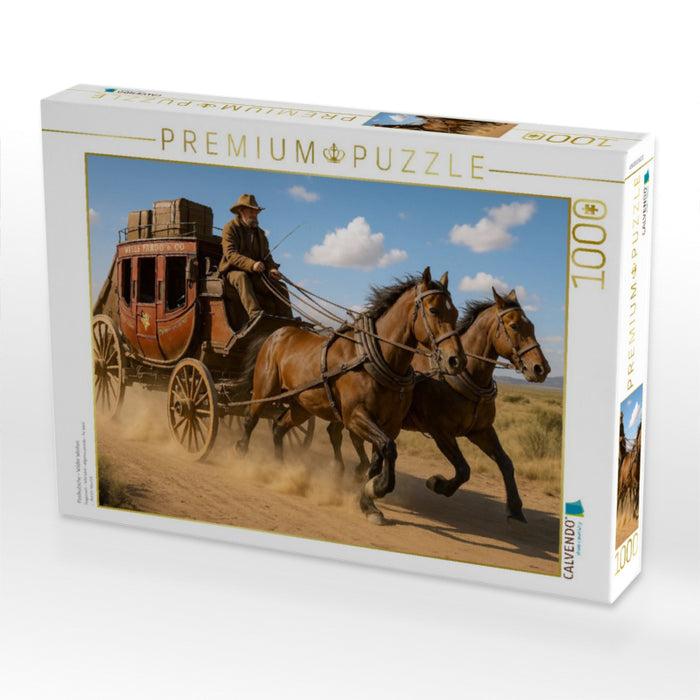 Postkutsche - Wilder Westen - CALVENDO Foto-Puzzle'