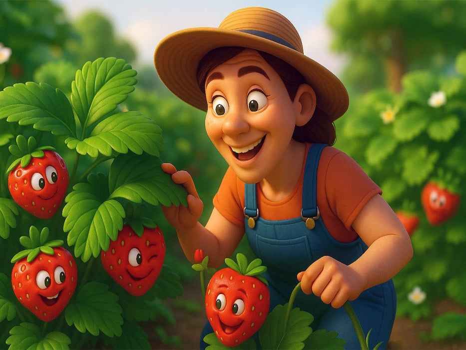 Erdbeerwunder unter jedem Blatt - CALVENDO Foto-Puzzle'