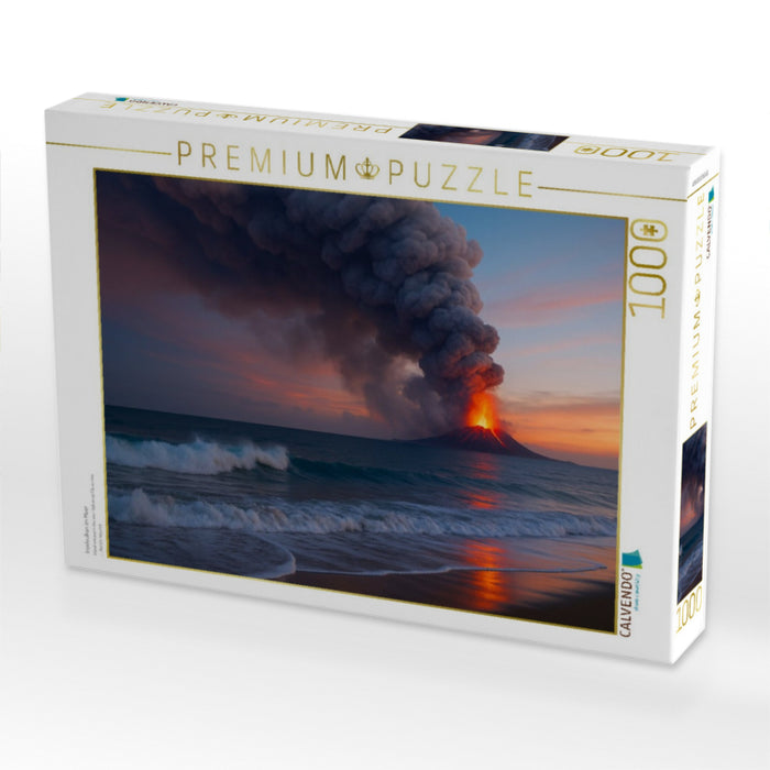 Inselvulkan im Meer - CALVENDO Foto-Puzzle'