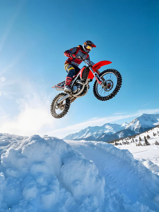 Frozen Flight – Motocross im Schnee - CALVENDO Foto-Puzzle'
