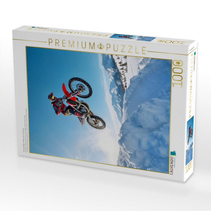Frozen Flight – Motocross im Schnee - CALVENDO Foto-Puzzle'