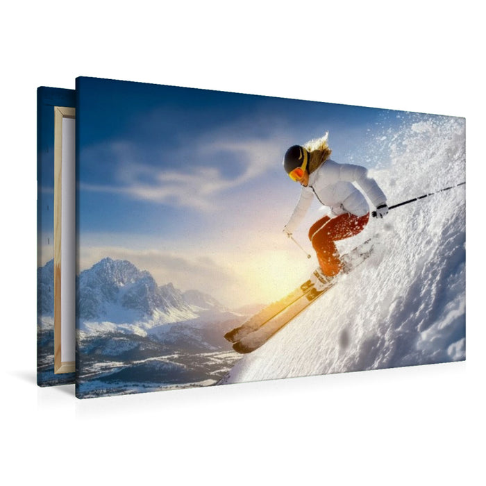 Premium Textil-Leinwand Konzentration und Können