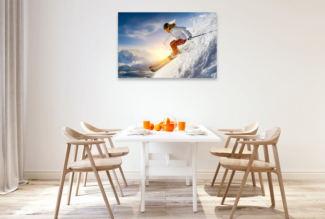 Premium Textil-Leinwand Konzentration und Können