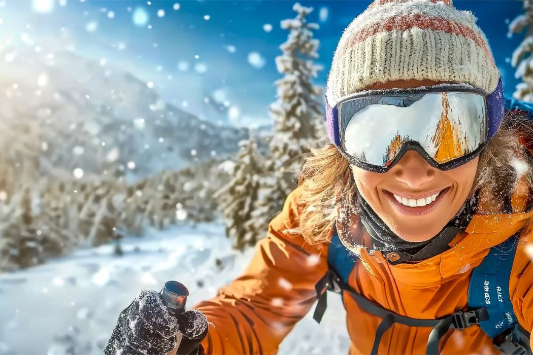 Premium Textil-Leinwand Mein Winterparadies