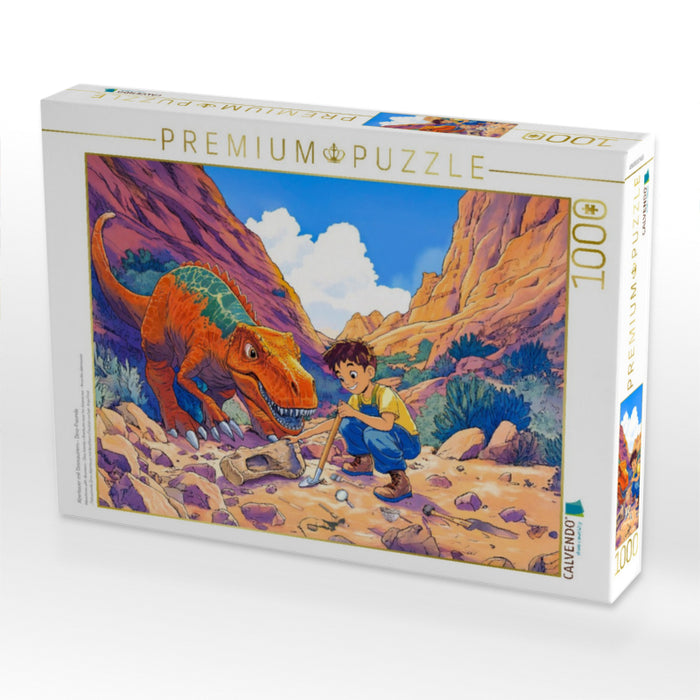 Abenteuer mit Dinosauriern - Dino-Freunde - CALVENDO Foto-Puzzle'