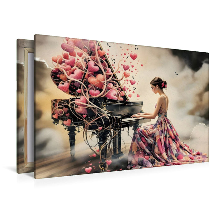 Premium Textil-Leinwand Herzliche Töne
