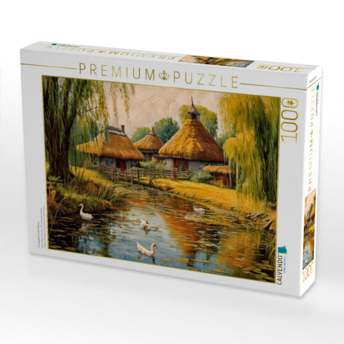 Pusztadorf in der Ebene - CALVENDO Foto-Puzzle'