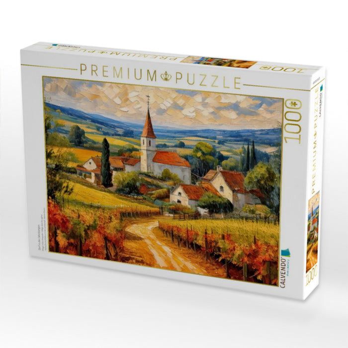Dorf in den Weinbergen - CALVENDO Foto-Puzzle'