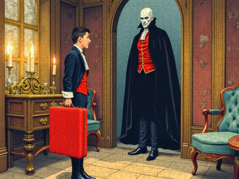 Dracula – Erste Begegnung in Transsilvanien - CALVENDO Foto-Puzzle'