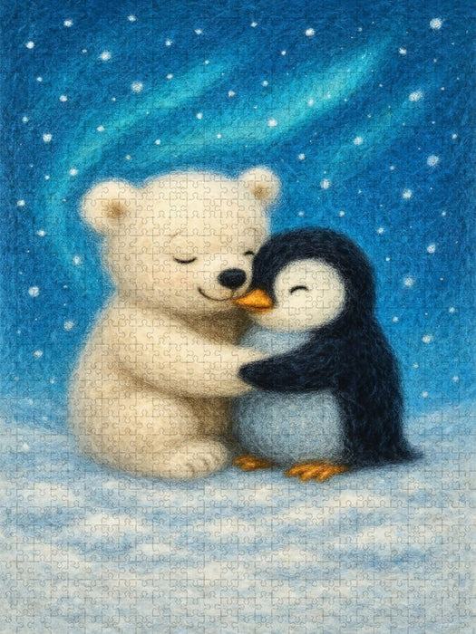 Flauschfreunde im Winterzauber - CALVENDO Foto-Puzzle'