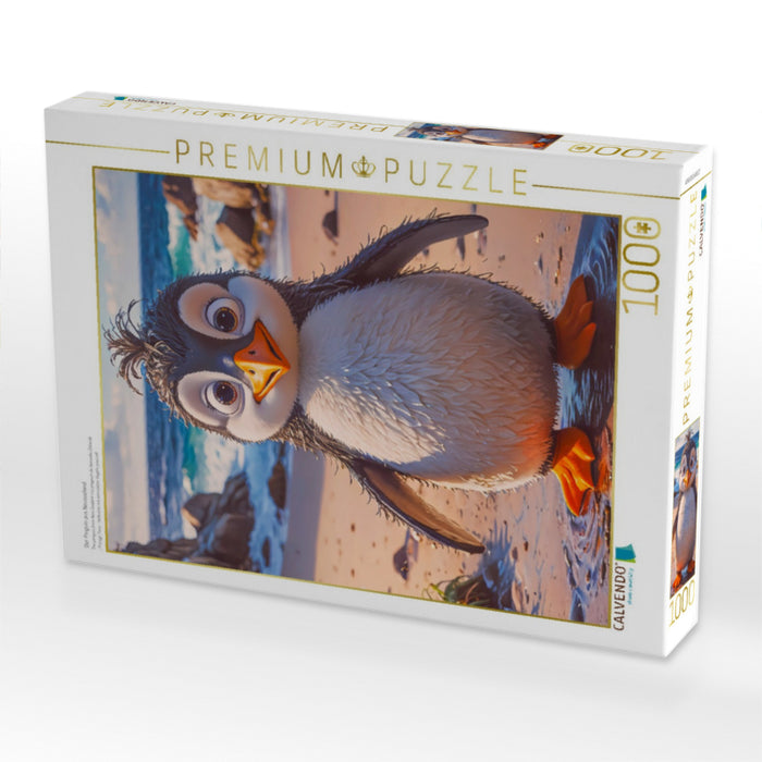Der Pinguin aus Neuseeland - CALVENDO Foto-Puzzle'