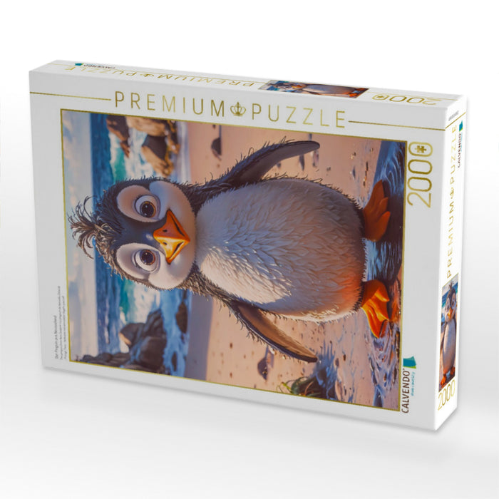 Der Pinguin aus Neuseeland - CALVENDO Foto-Puzzle'