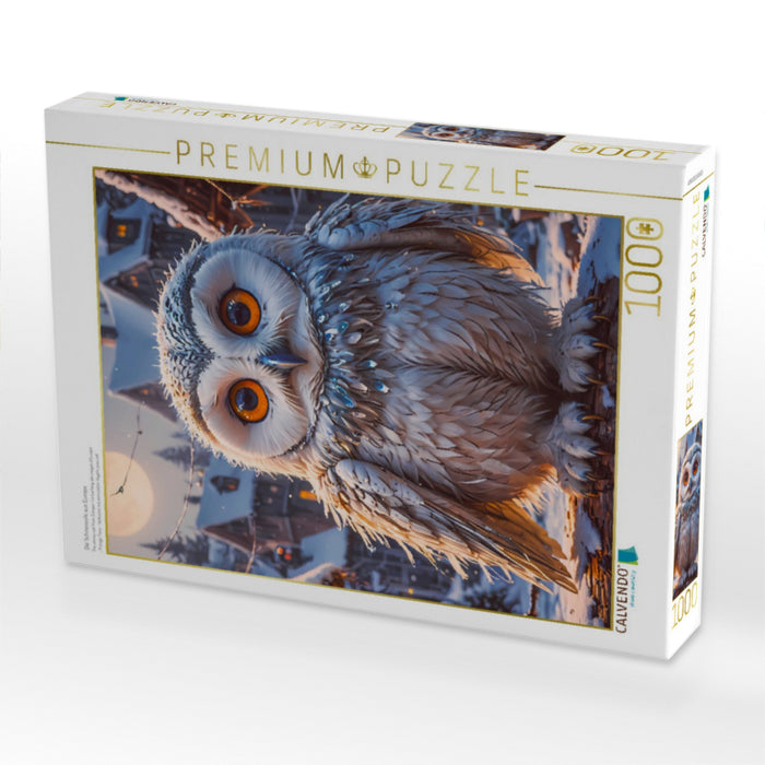 Die Schneeeule aus Europa - CALVENDO Foto-Puzzle'