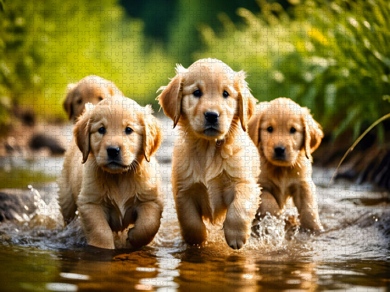 Golden Retriever Welpen - CALVENDO Foto-Puzzle'