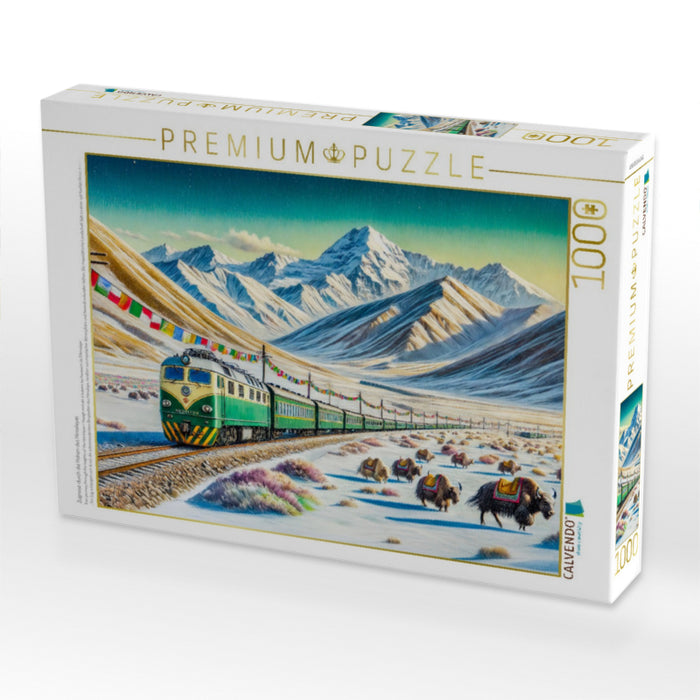 Zugreise durch die Höhen des Himalayas - CALVENDO Foto-Puzzle'