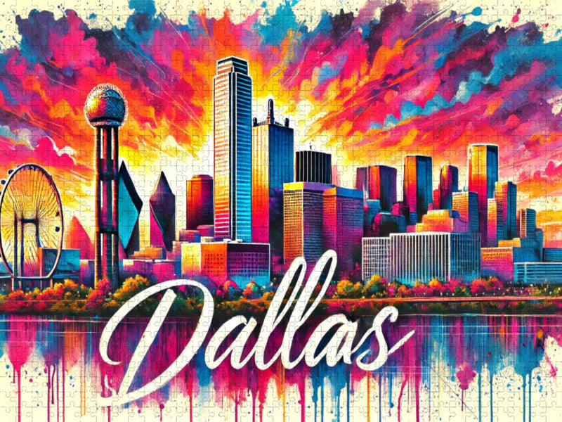 Dallas – Lebendige Tucheansicht - CALVENDO Foto-Puzzle'