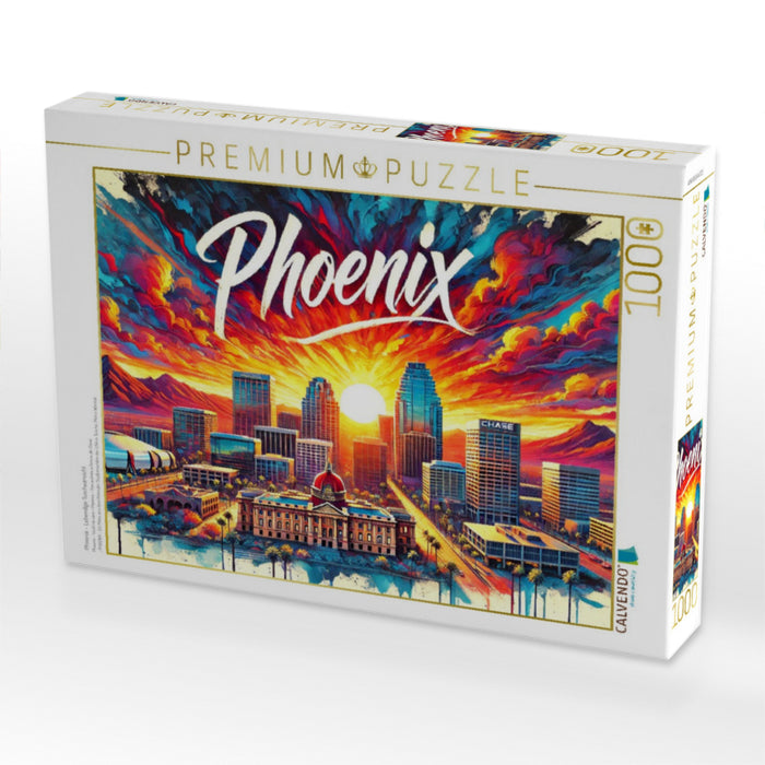 Phoenix – Lebendige Tuscheansicht - CALVENDO Foto-Puzzle'