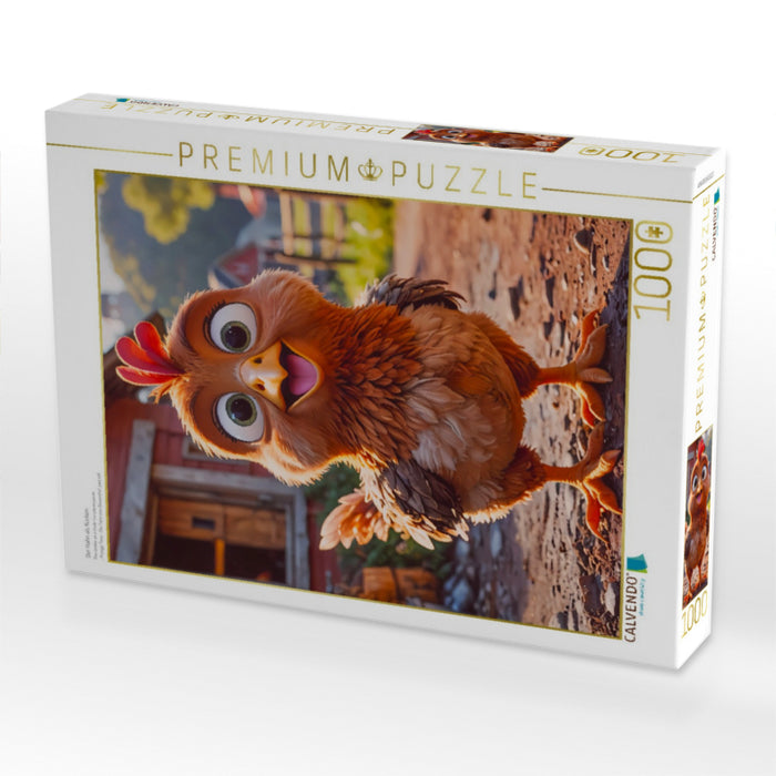 Der Hahn als Kücken - CALVENDO Foto-Puzzle'