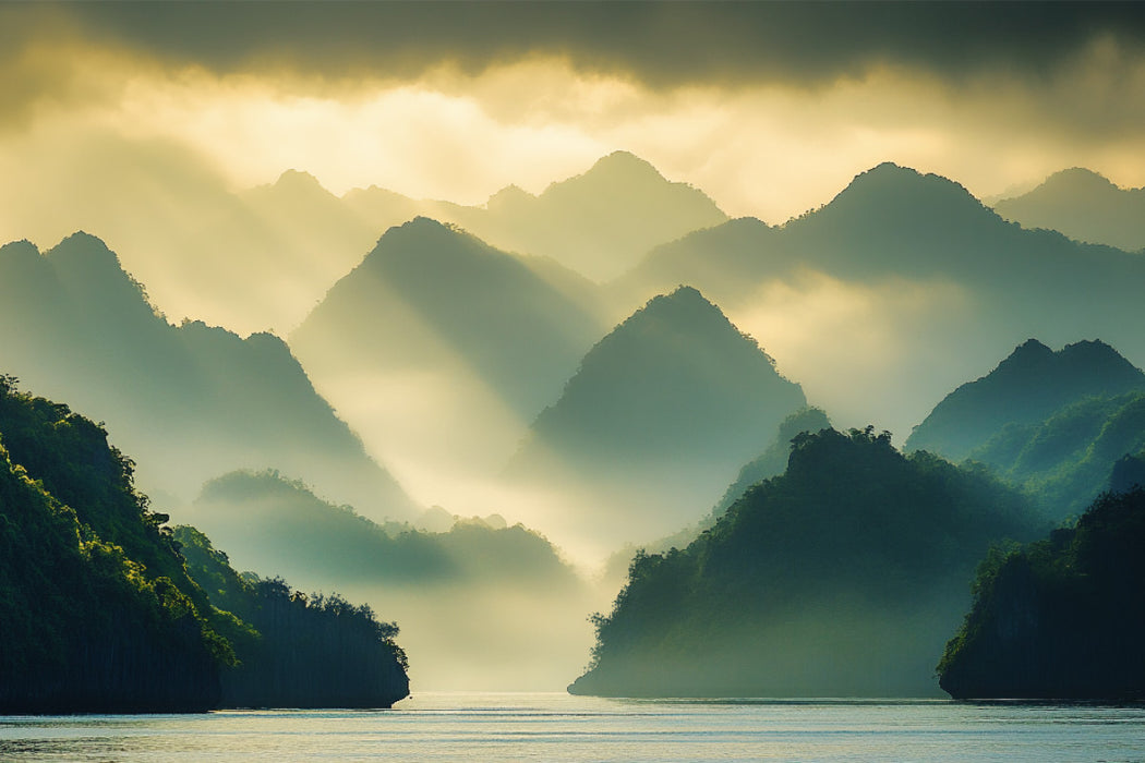 Premium Textil-Leinwand Bucht der Sehnsucht