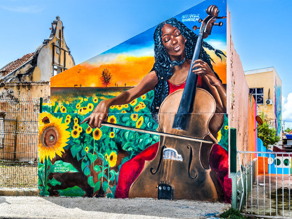 Sonnenblumenkonzert in Curaçao - CALVENDO Foto-Puzzle'