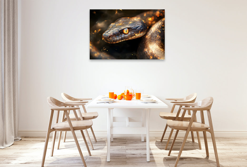 Premium Textil-Leinwand Ein Motiv aus dem Kalender "Tierische Balance"