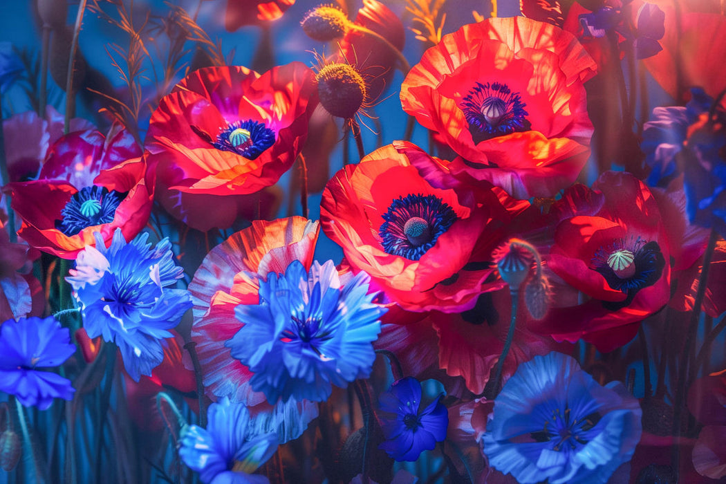 Premium Textil-Leinwand Ein Motiv aus dem Kalender Mohnträume im Licht