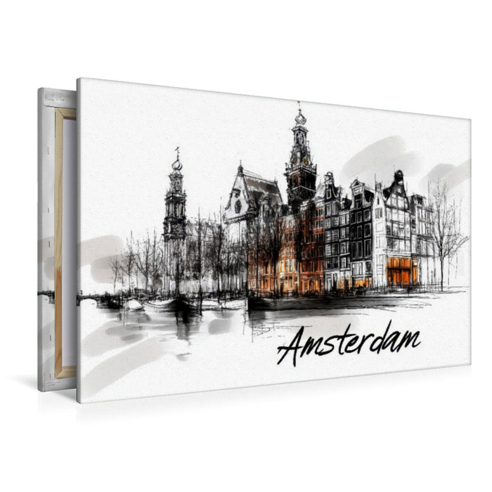Premium Textil-Leinwand Amsterdam