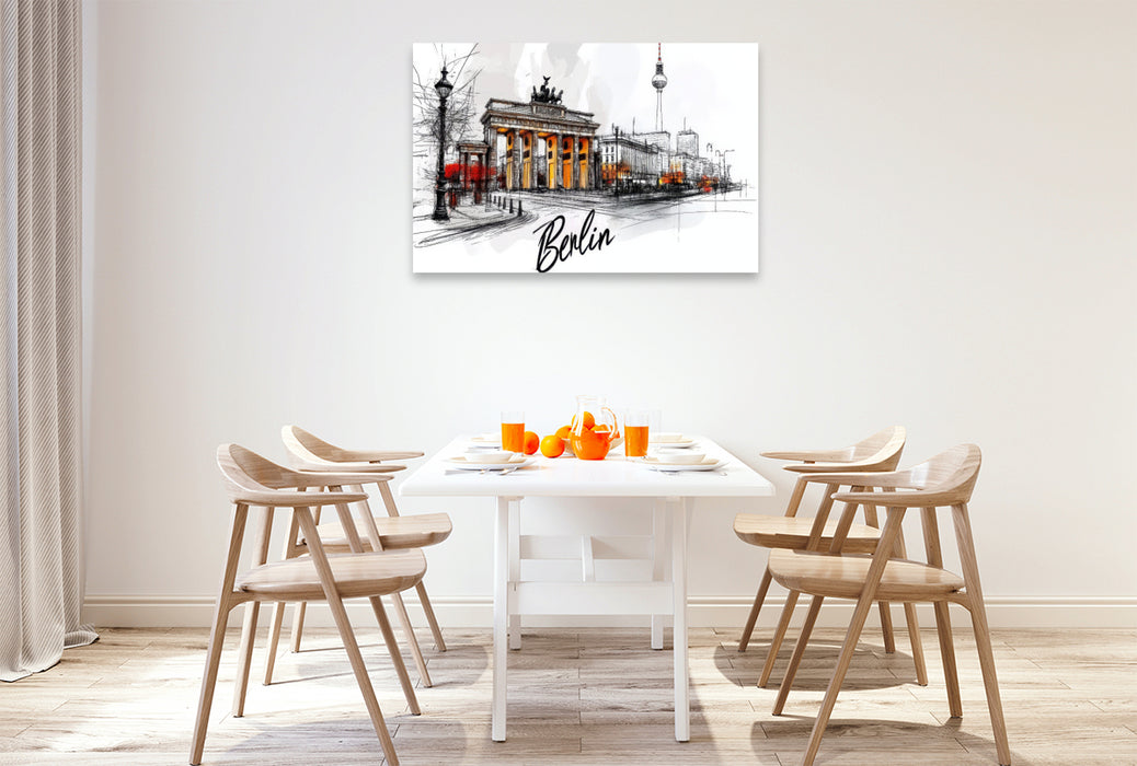 Premium Textil-Leinwand Berlin
