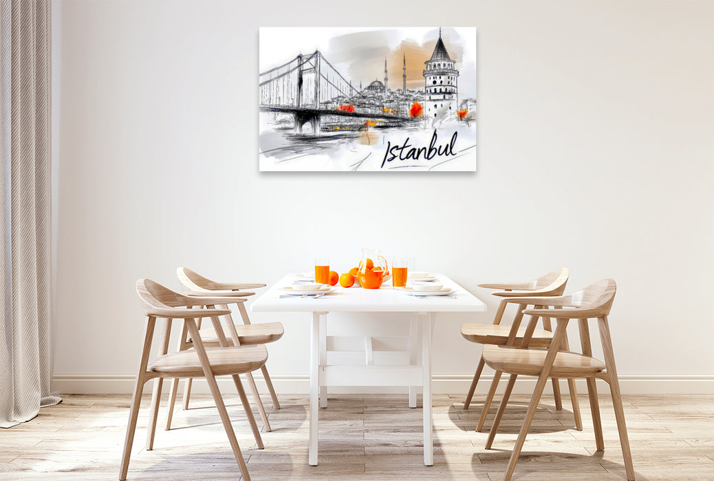 Premium Textil-Leinwand Istanbul
