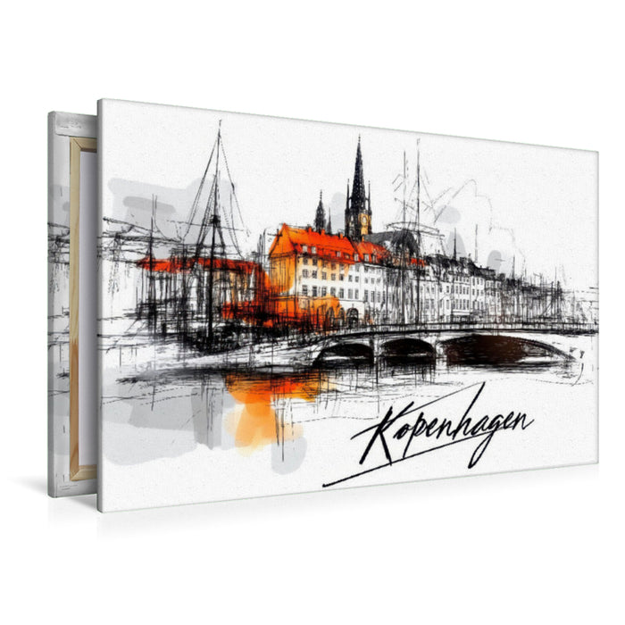 Premium Textil-Leinwand Kopenhagen