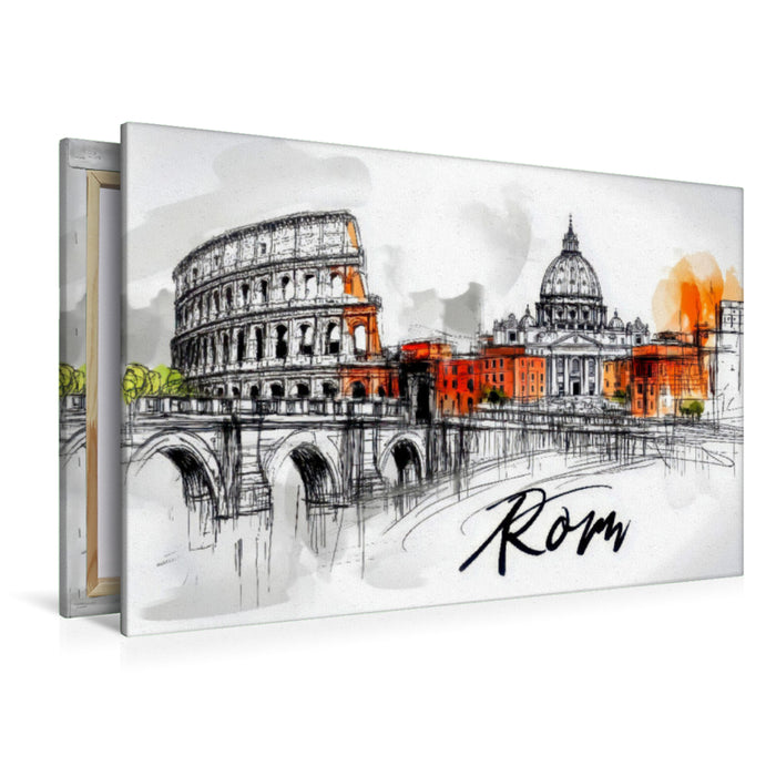 Premium Textil-Leinwand Rom