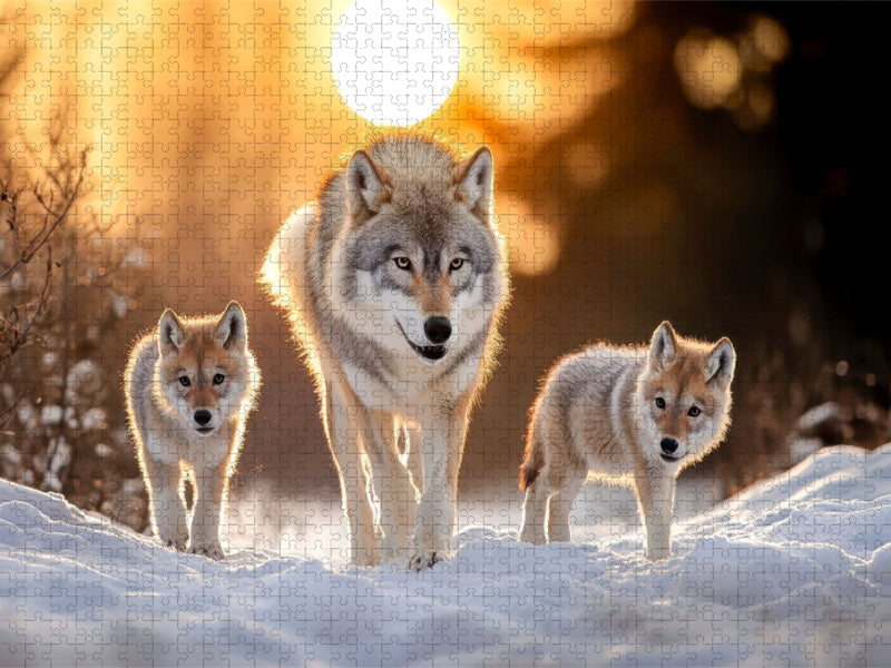 Wölfe - CALVENDO Foto-Puzzle'