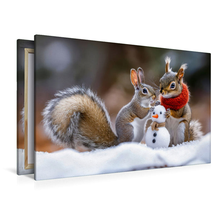 Premium Textil-Leinwand Eichhörnchen