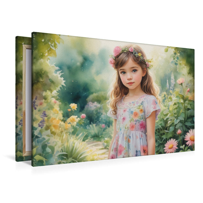 Premium Textil-Leinwand Im Garten