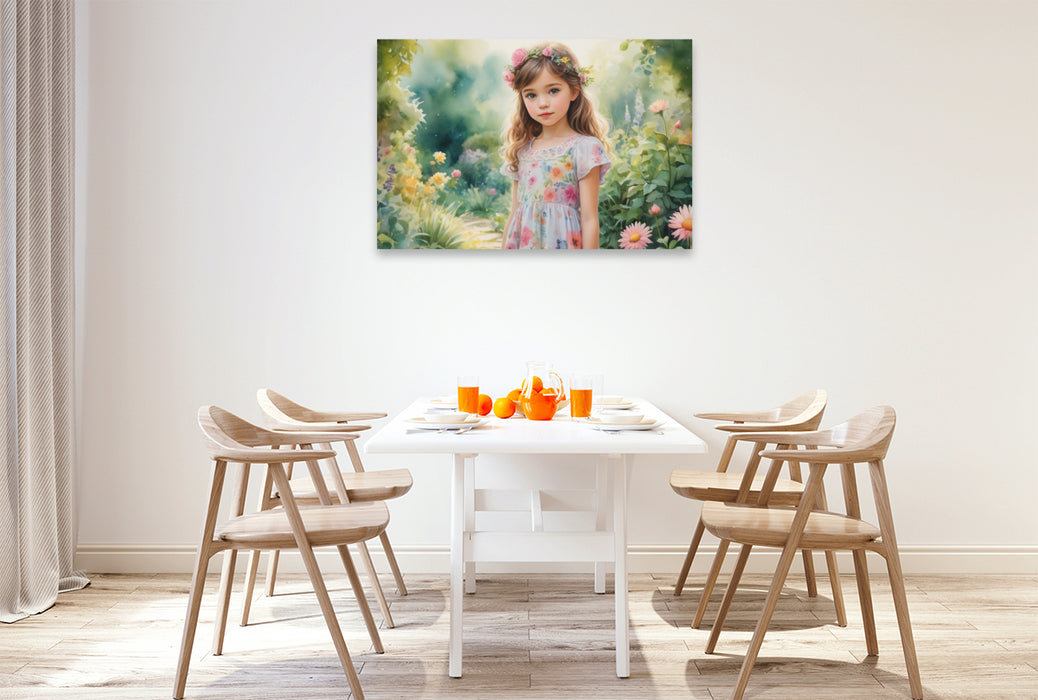 Premium Textil-Leinwand Im Garten