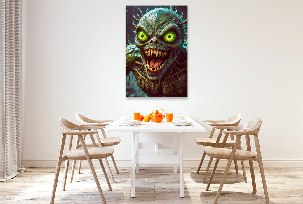 Premium Textil-Leinwand Ein Motiv aus dem Kalender Kreaturen der Dunkelheit - Insektoider Schrecken