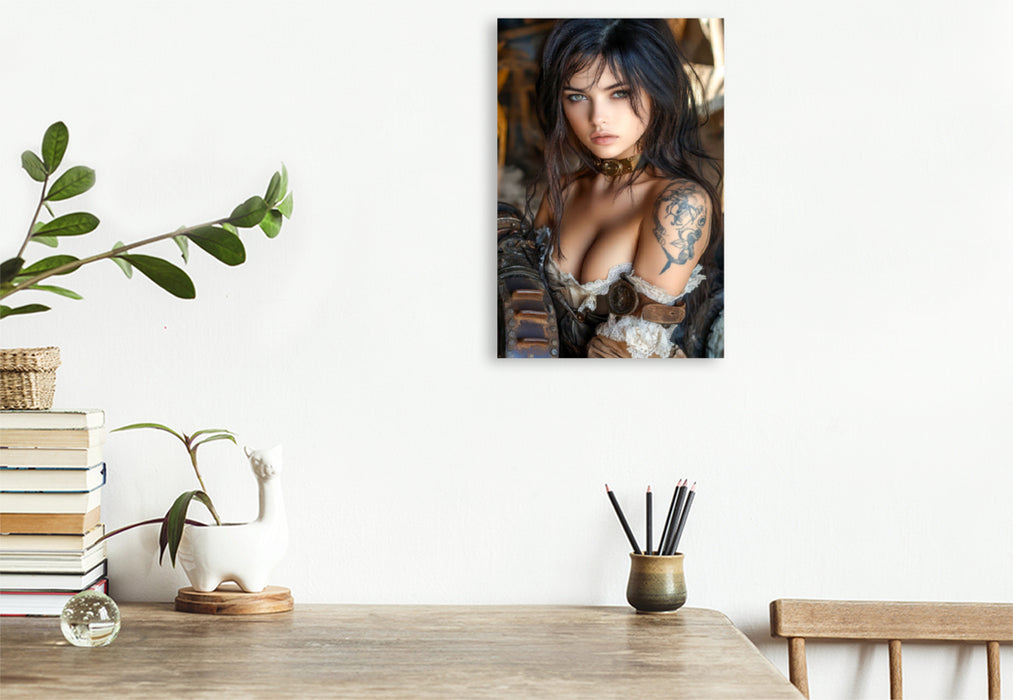 Premium Textil-Leinwand Faszinierender Körperschmuck