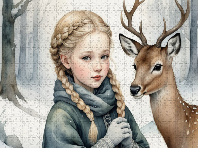 Waldbegegnung - CALVENDO Foto-Puzzle'