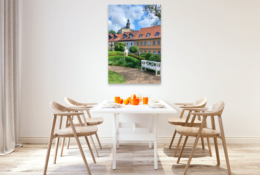Premium Textil-Leinwand Rudolstadt, Im Garten des Schillerhauses