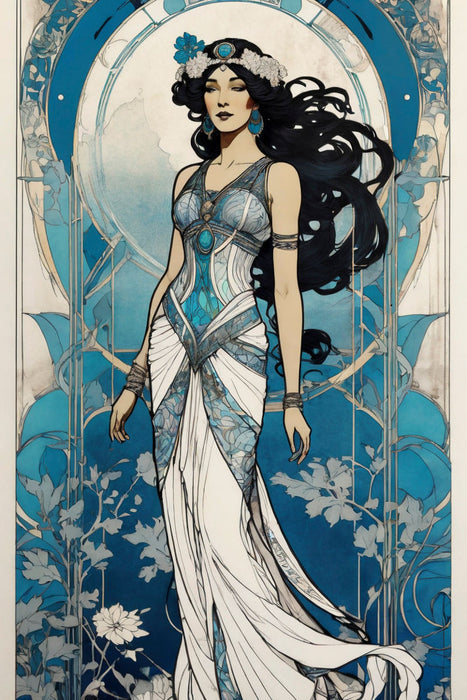 Premium Textil-Leinwand Berührende Yolanda